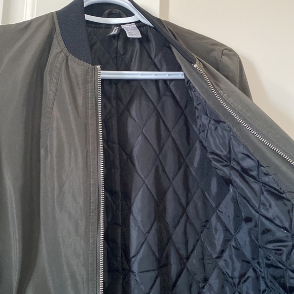 H&M long bomber jacket size 32 - Picture 3 of 5